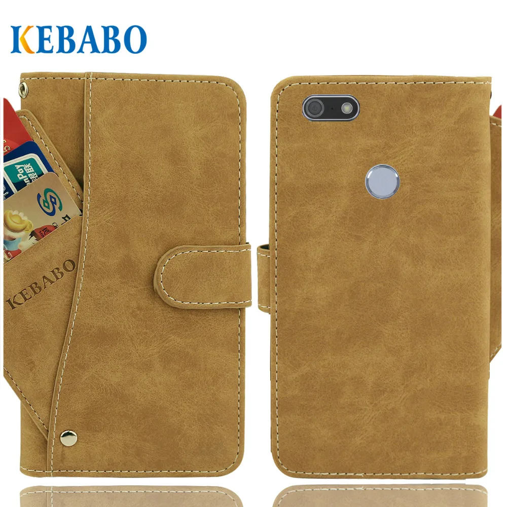 Винтажный кожаный кошелек NUU Mobile A5L чехол 5 &quot роскошный флип 3 передних слота для