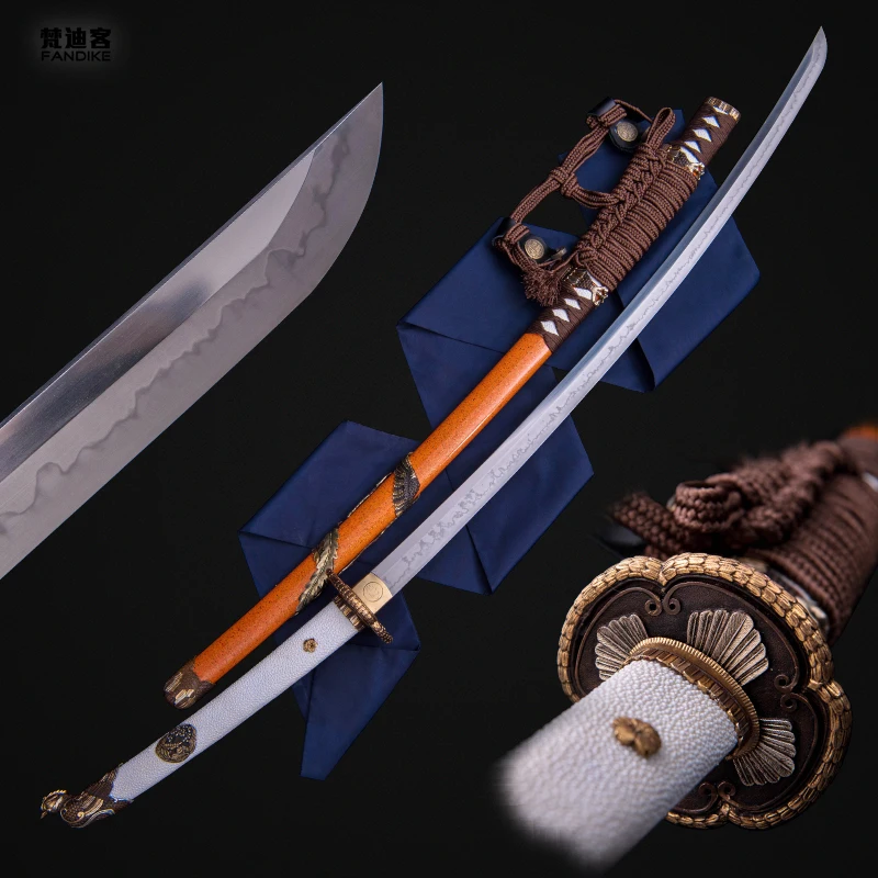 

Boutique Japanese Samurai Sword Katana Clay Tempered T10 Steel Chinese sword, Japanese sword, samurai real katana sword, fandike