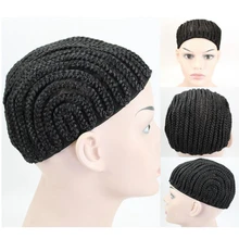 1 pièces Noir Super Élastique Cornrow Bouchon Pour Armure Crochet Tresse Perruque Casquettes Pour La Fabrication De Perruques De Qualité Supérieure Tissage Tresse Perruque Net