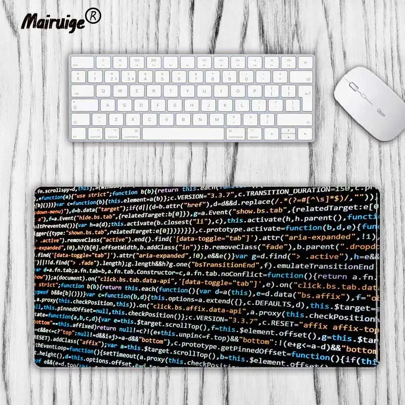 Mairuige, компьютерный программный код, креативный, высокое качество, печать, ПК, большой размер, коврик для мыши, ПК, Игровая клавиатура, резиновый коврик 400X900 мм