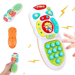 Детские музыкальные игрушки мобильный телефон ТВ пульт дистанционного управления Ранние обучающие игрушки, подарки электрическая