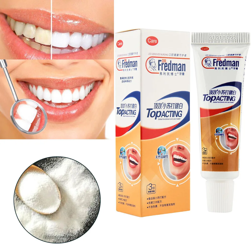 Новое поступление пищевая Сода белая зубная паста отбеливание зубов Чистка гигиены уход за полостью рта гигиеническая зубная паста Прямая