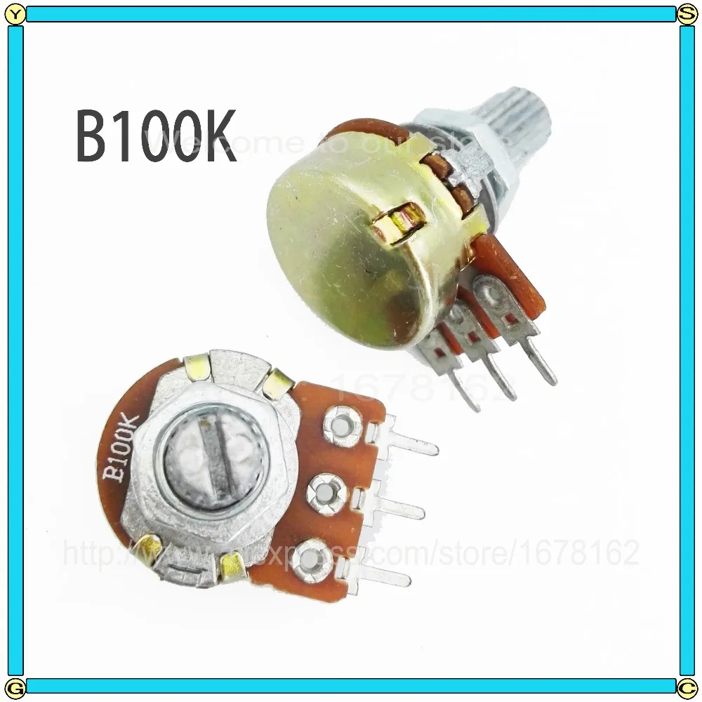 10pcs/lot WH148 B100K 100K OHM Single union potentiometer Linear Taper