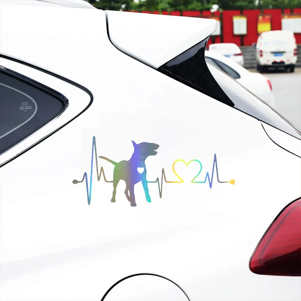 Car Sticker 3D 18CM7.9CM Bull Terrier Waterproof Vinyl Animal Fashion Sticker Funny Animal Motorcycle Car Sticker Styling (1)