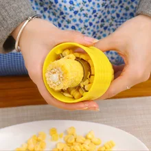 1 Unids Venta Caliente Funcional Nuevo Accesorios De Plástico Y Acero Inoxidable de Peeler Del Maíz Trilladora Cocina Gadget Peel Corn Planing