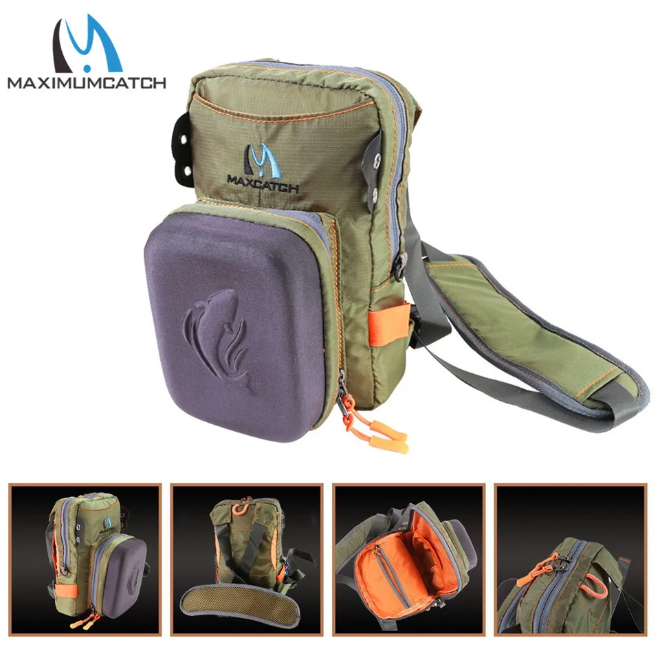 Maximumcatch Fly Fishing Tackle Bag Chest Bag Waist Pack with Molded