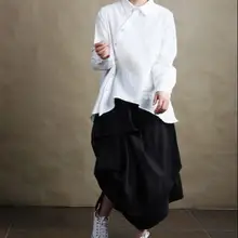 Персонализированные нестандартные льняные хлопковые юбки длинные юбки Хлопковые женские нестандартные юбки 16313