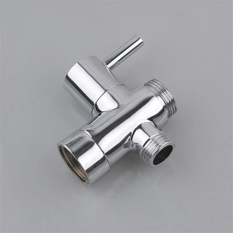 Chrome Brass Bathroom Toilet Bidet 3/4'' 1/2'' T-adapter Shower Diverter Valve 3 Way Shower Faucet Tee Connector Shattaf Valve