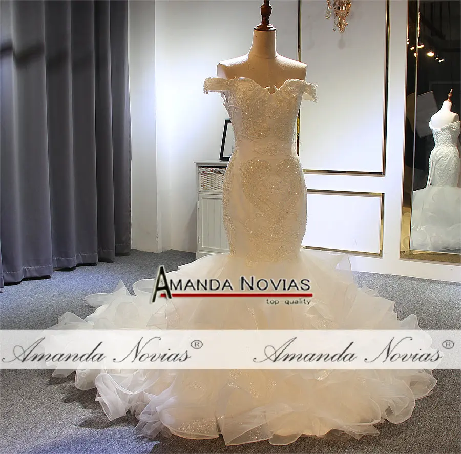 Свадебное платье с бисером, новая модель, дизайнерское платье Amanda Novias