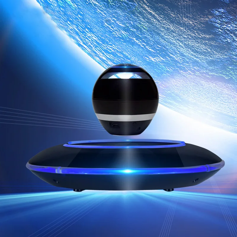 

Magnetic Floating Levitation Portable Wireless Bluetooth LED Woofer Speaker Mini Maglev DIY Speaker for PC Android IOS SD Card