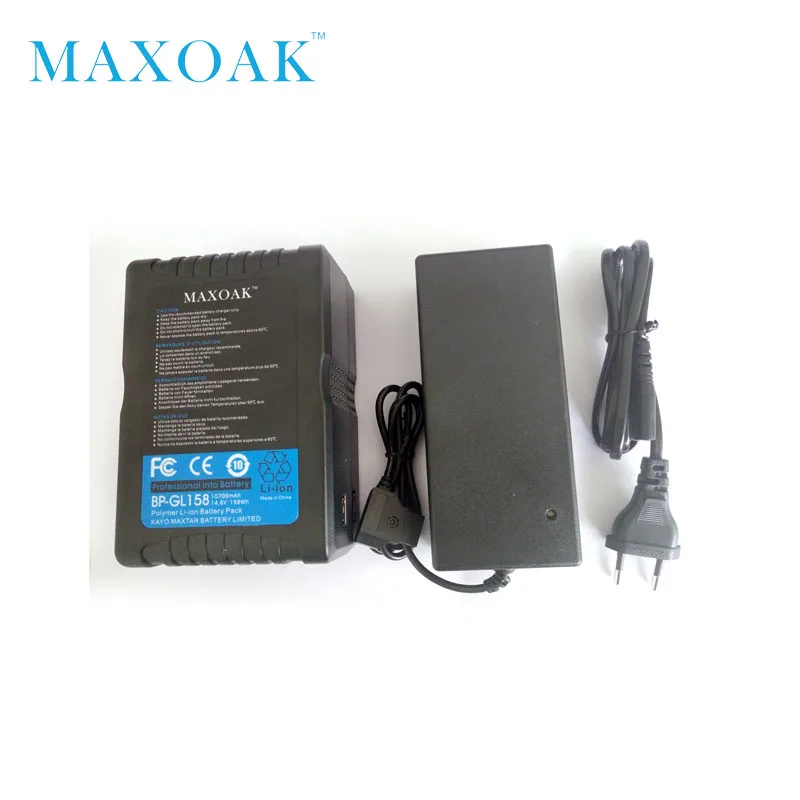 MAXOAK V158 10700mAh 14,8 V крепление батареи с адаптером зарядное устройство V Блокировка батареи для sony видеокамеры/BMCC