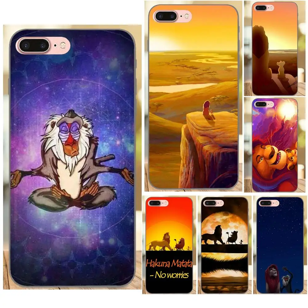 Чехол для мобильного телефона Hakuna Matata Lion King Apple iPhone 4 4S 5 5S SE 6 6S 7 8 Plus X XS Max