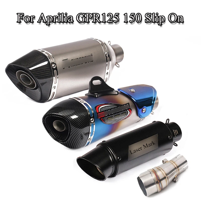 

GPR125 150 Motorcycle Exhaust Muffler Pipe For Aprilia GPR125 150 Moto Slip On Exhaust Mid Link Pipe +Muffler Tail Pipe Modified