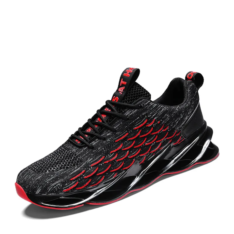

VSIOVRY 2019 Autumn New Blade Damping Running Shoes Men Sneakers Flyknit Breathable Running Sport Shoes for Men Fitness Sneakers