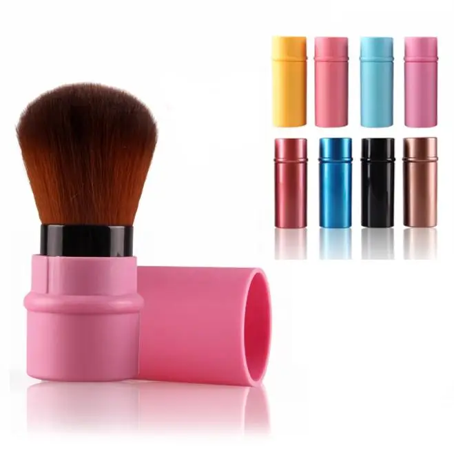 

2017 Chubby Pier Soft Foundation Brush Flat Cream Makeup Brushes Telescopic Professional Cosmetic Make-up Brush 8 Colors AP0233