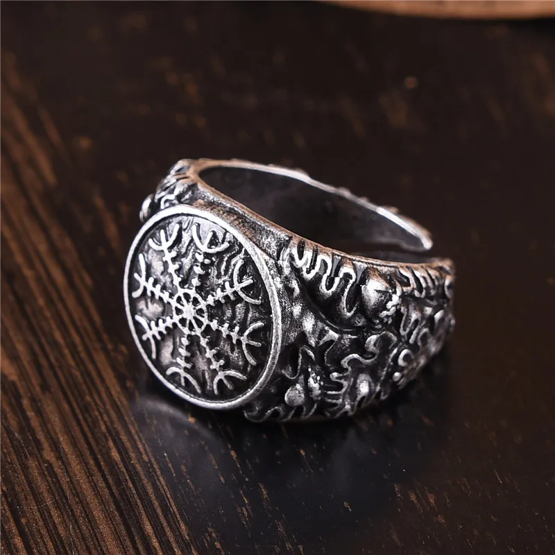 Viking Aegishjalmur кольца Для женщин мужские этнические ювелирные изделия bague Прямая