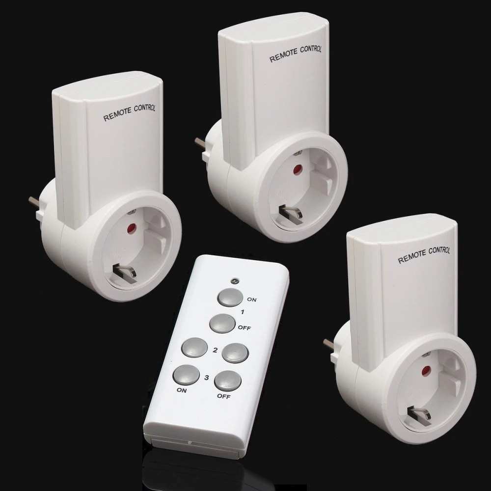 RF 433Mzh Wireless Remote Control Outlet Light Switch, Electrical Power