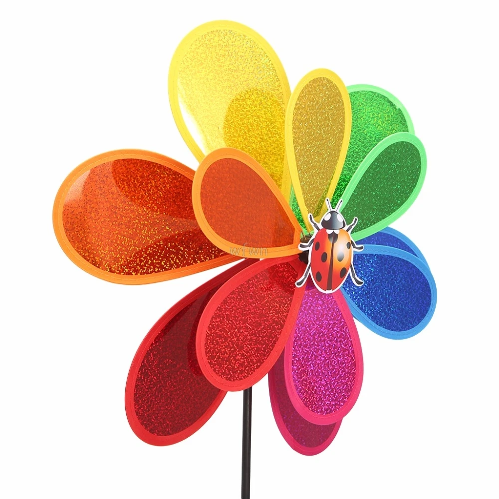 Sequins Insect Windmill Whirligig Wind Spinner Home Yard Garden Decor Kids Toy MAY07