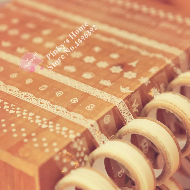 

1PC Hot White Lace Tape Roll DIY Washi Paper Decorative Sticky Paper Self Adhesive Scrapbooking Masking Tape