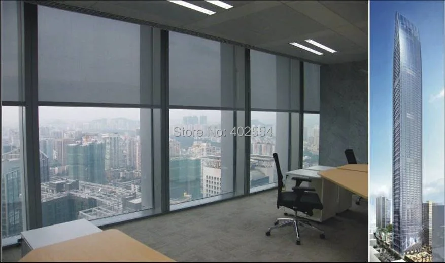 

remote control shades, 1.2m wide, sunscreen fabric used, width and height customized