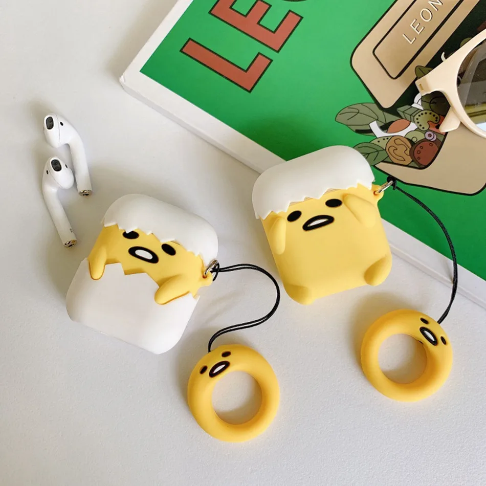 

3D Cute Silicone Earphone Case For Airpods Case Soft Chick Egg Headphone Protective Cover For Apple Airpods 1 2 For Earpods Case