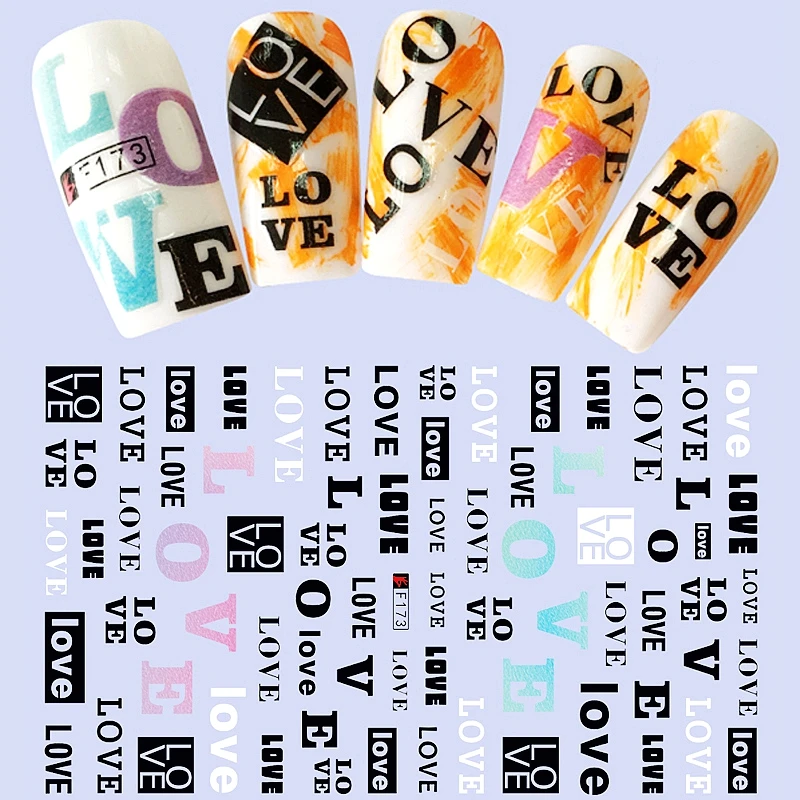 5 листов декоративные акриловые наклейки для дизайна ногтей|nail art decorations stickers|adhesive