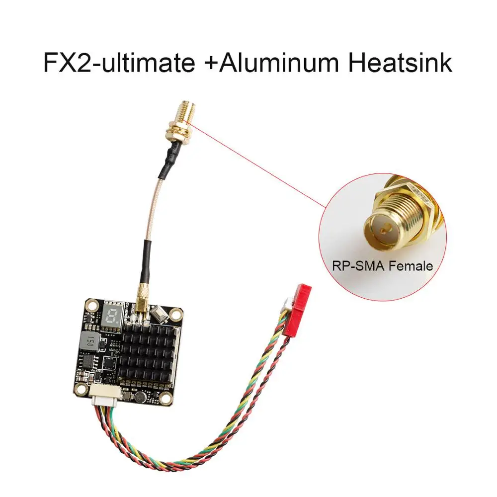 AKK FX2-ultimate 5,8 ГГц VTX поддержка OSD Настройка обновленная версия с большим диапазоном - Цвет: RP-SMA-2pcs-Heatsink