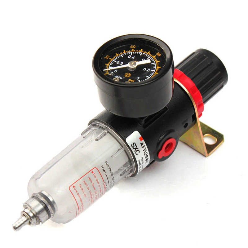 1/4" Air Pressure Moisture Trap Filter Regulator Compressor Oil Water