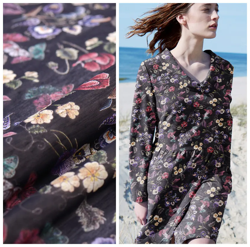 New printing silk linen fabric blended fabric haute couture dress skirt linen fabric wholesale silk cloth New printing silk linen fabric blended fabric haute couture dress skirt linen fabric wholesale silk cloth