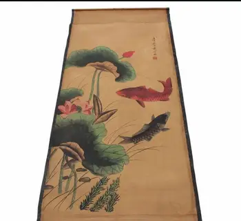 

Antique calligraphy and painting Chudo of Qi Baishi Pisces