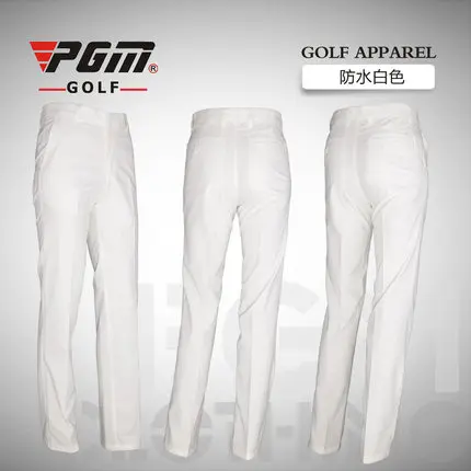 Новое поступление, мужские клетчатые штаны для гольфа из плотной ткани, Мужские штаны для гольфа Pgm, мужские брюки, большие размеры, водонепроницаемая одежда - Цвет: White