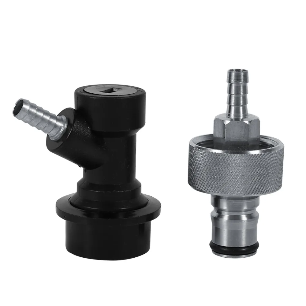1/4'' Threaded Gas Ball Lock Barb Home Brew Fitting Carbonation Cap Carbonator Adapter Co2