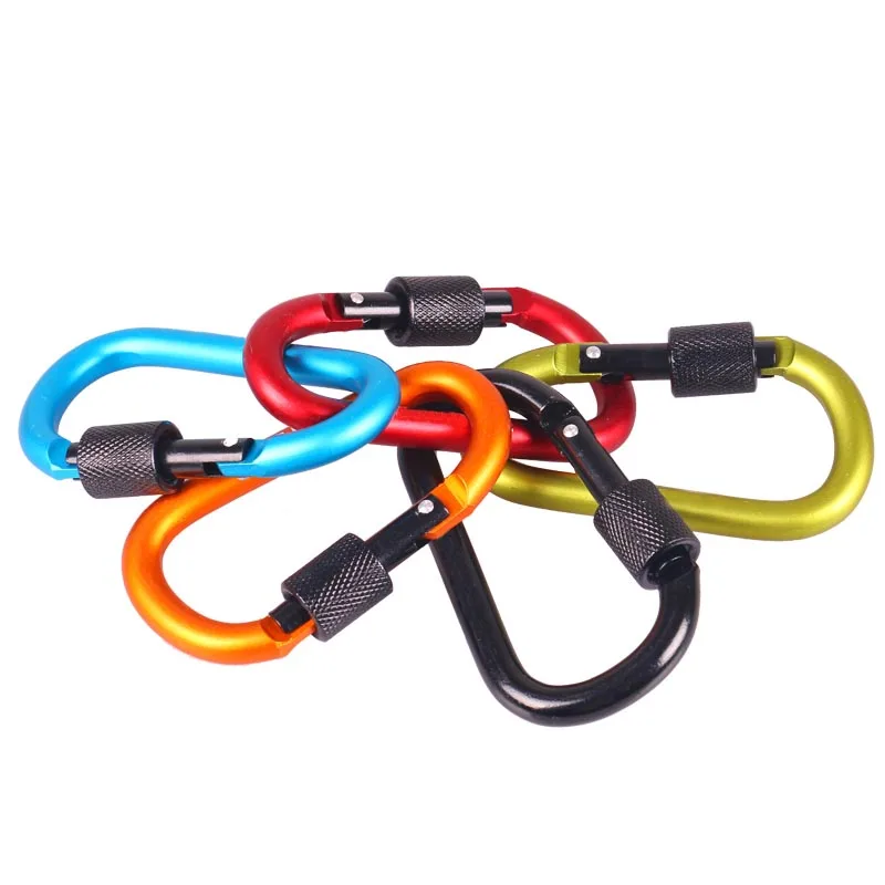 

Aluminum Spring Key Carabiners Clip Carrying Gear Lock Buckle Key Holders Hook Outdoor Camping Equipment ED-shipping