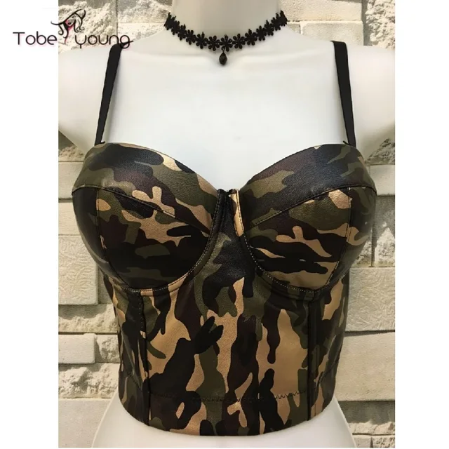faux leather bralette top