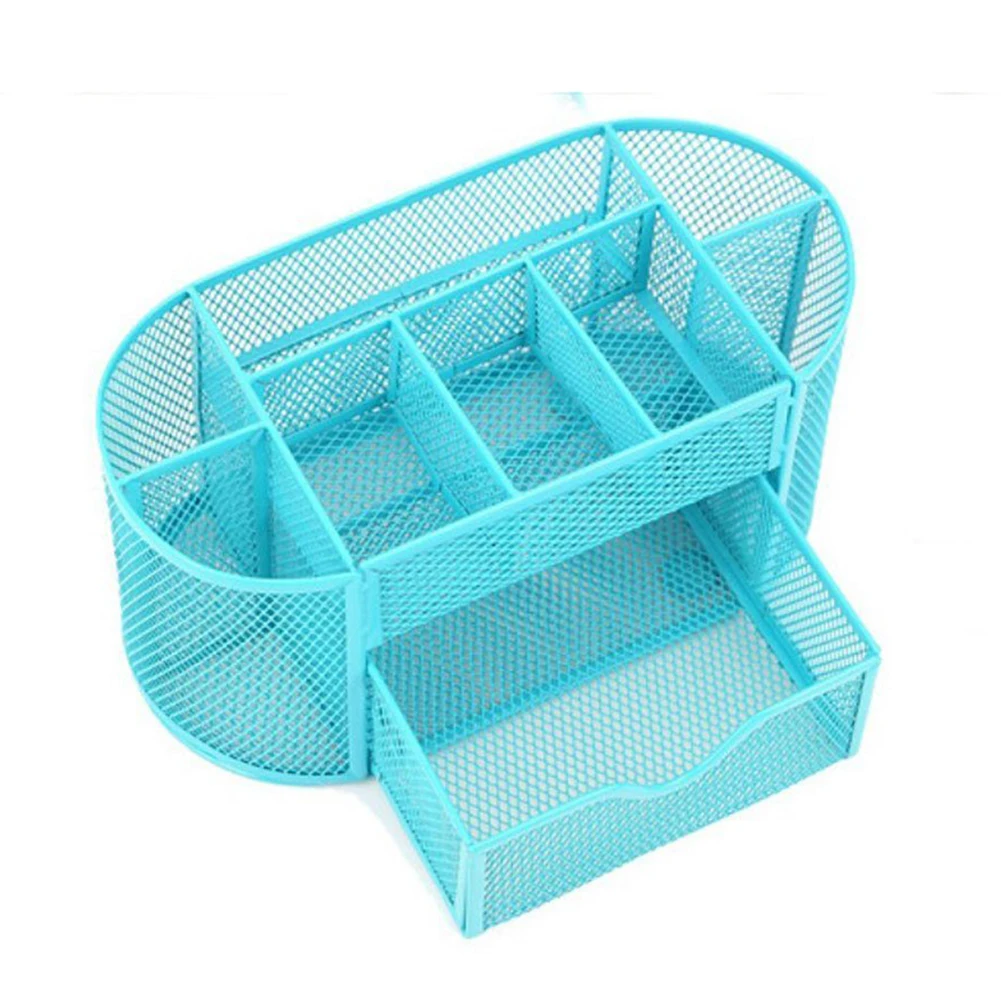 

Multifunctional 9 Components Metal Table Storage Box Desktop Organizer