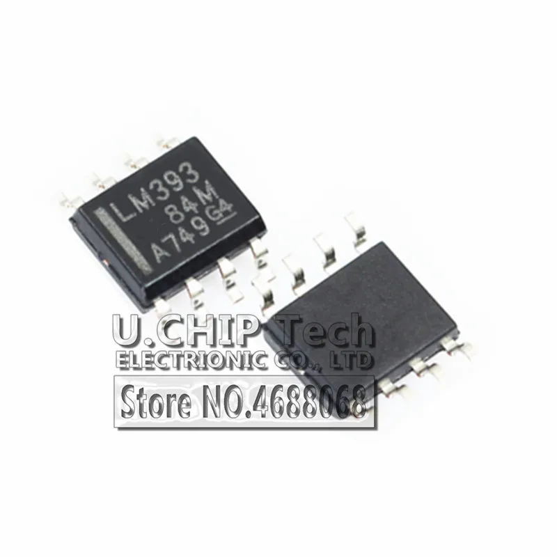 

100pcs/lot New LM393 LM393DR SOP-8 Low power voltage comparator IC freeshipping
