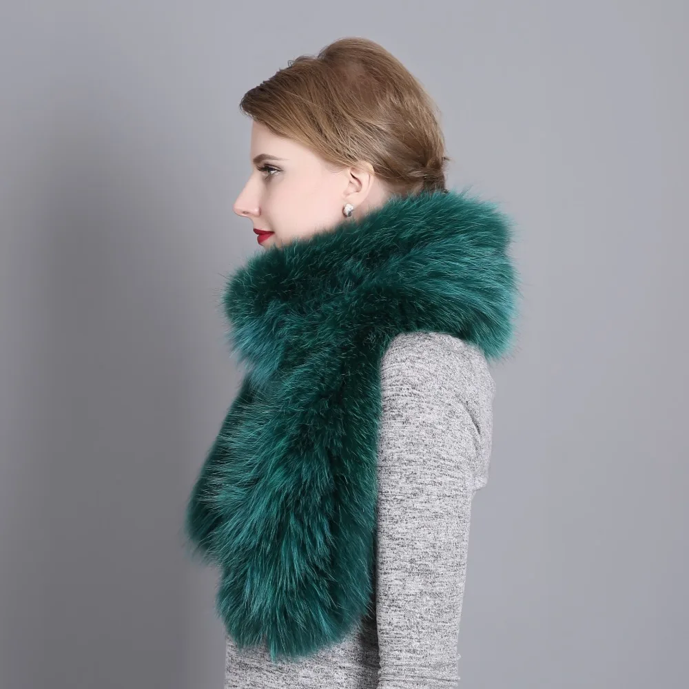 Nuevo 100% Hign End Real fox piel collar mujer lujo cómoda piel de zorro real bufanda señora elegante piel de zorro real collar envío gratis - 4