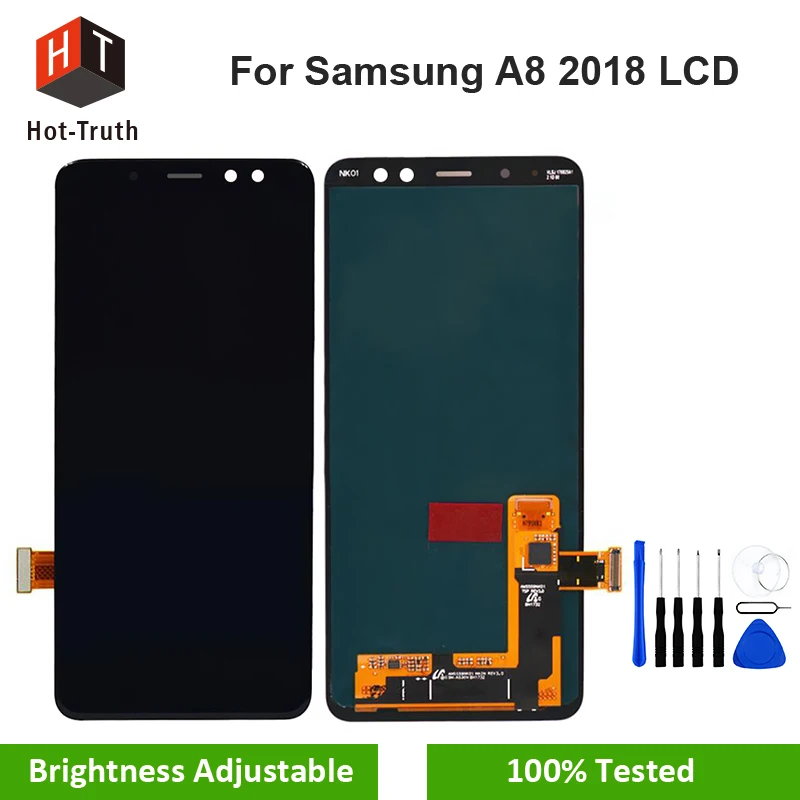 

Hot-Truth 5.6" Screen Assembly For Samsung Galaxy A8 2018 A530 LCD Display with Touch Screen Digitizer Panel A530F A530N A530DS