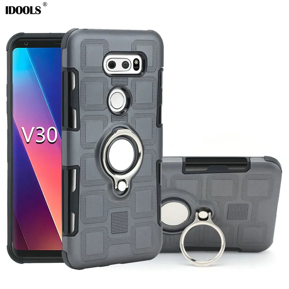 

IDOOLS Armor Case for LG V30 V 30 Luxury Hybrid 2 in 1 TPU+PC Hard Cover Phone Bags Cases for LG V30 LGV30 Coque