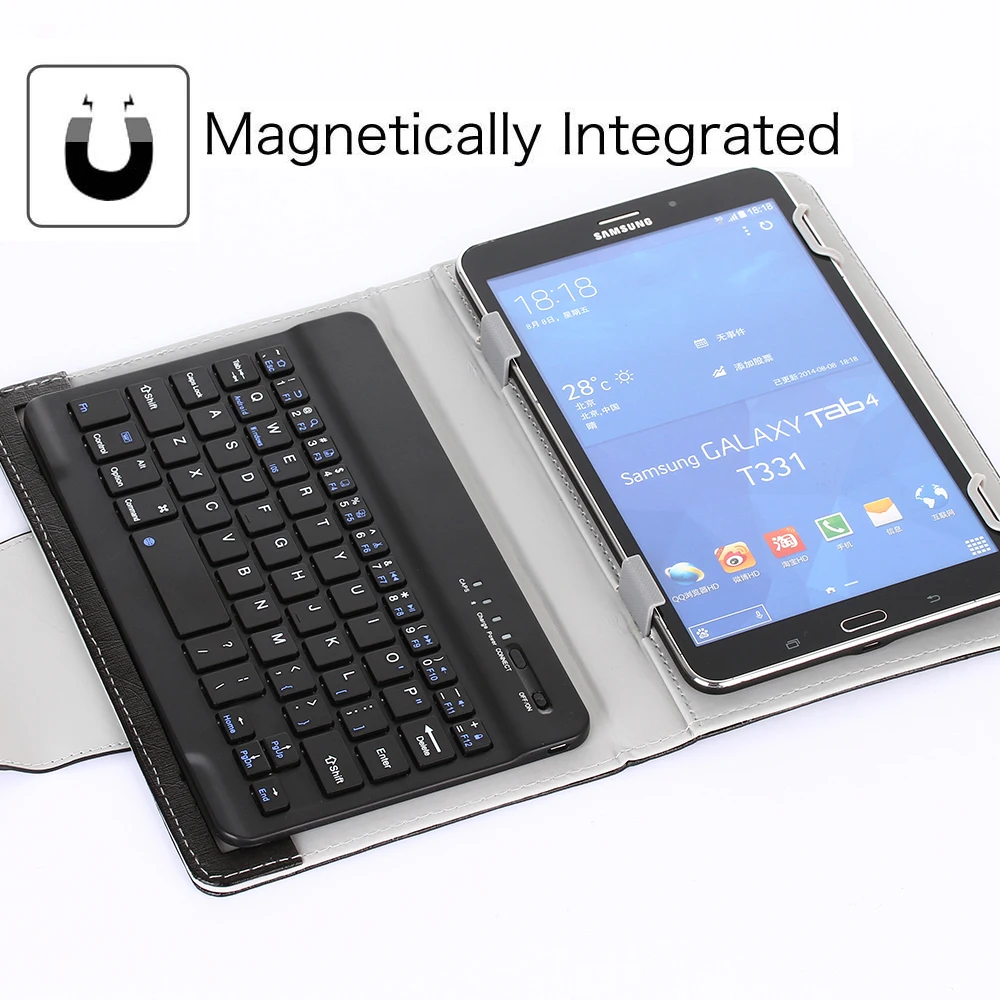 Универсальный беспроводной Bluetooth клавиатура PU кожаный чехол для планшета Lenovo Tab 3