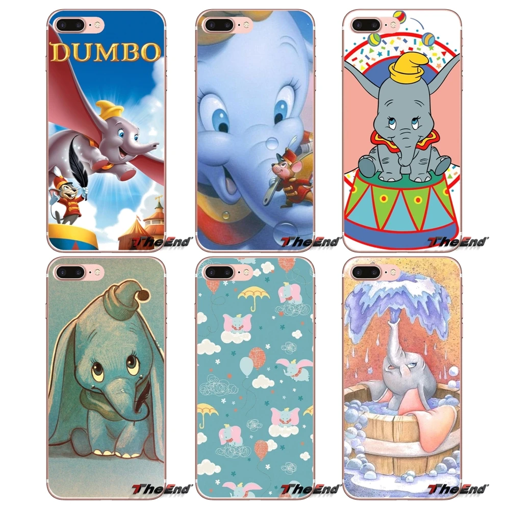 Прозрачный мягкий чехол-сумка dumbo Little Flying elephant для Apple iPhone X 4 4S 5 5S SE 5C 6 6S 7 8 Plus 6sPlus 6Plus