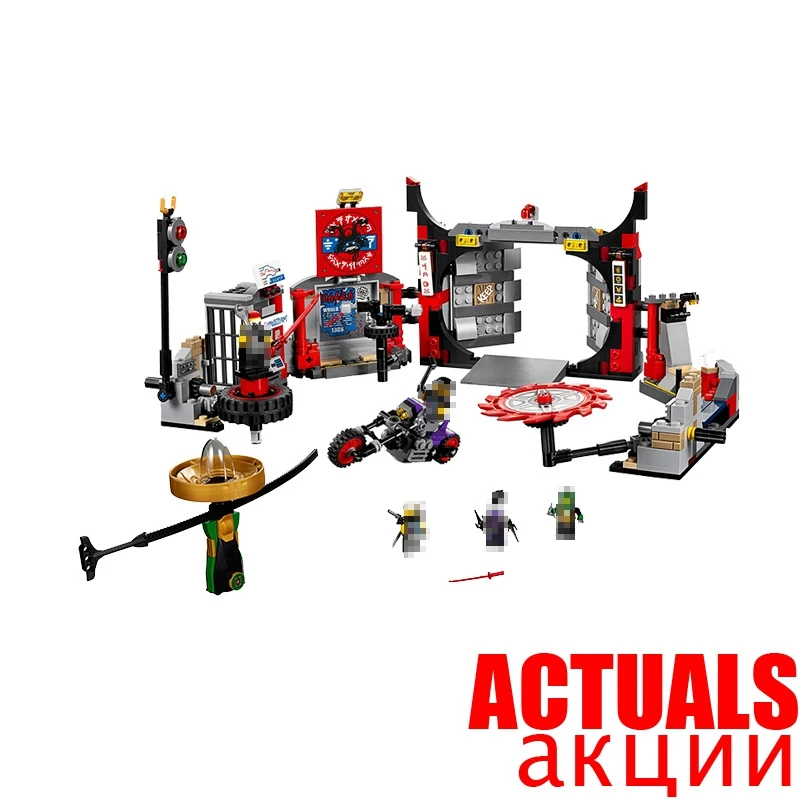 

New Lepin Ninja S.O.G. Headquarters Garmadon Motorcycle 06075 Model 594pcs Building Blocks DIY Toys BrickINGLY ed