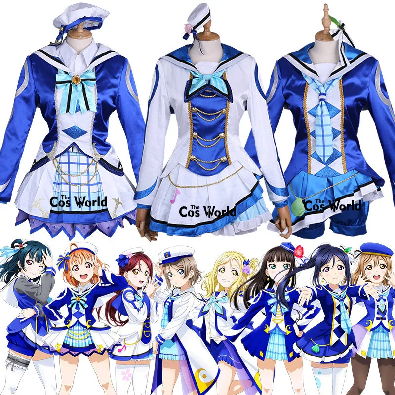 Женский костюм для косплея Love Live Sunshine Aqours с 9 персонажами из м/ф таками Чика