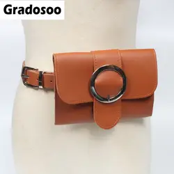 Diinovivo Мода Новое кольцо Дизайн поясная сумка Для женщин Винтаж искусственная кожа поясная сумка простой элегантный дорожная сумка