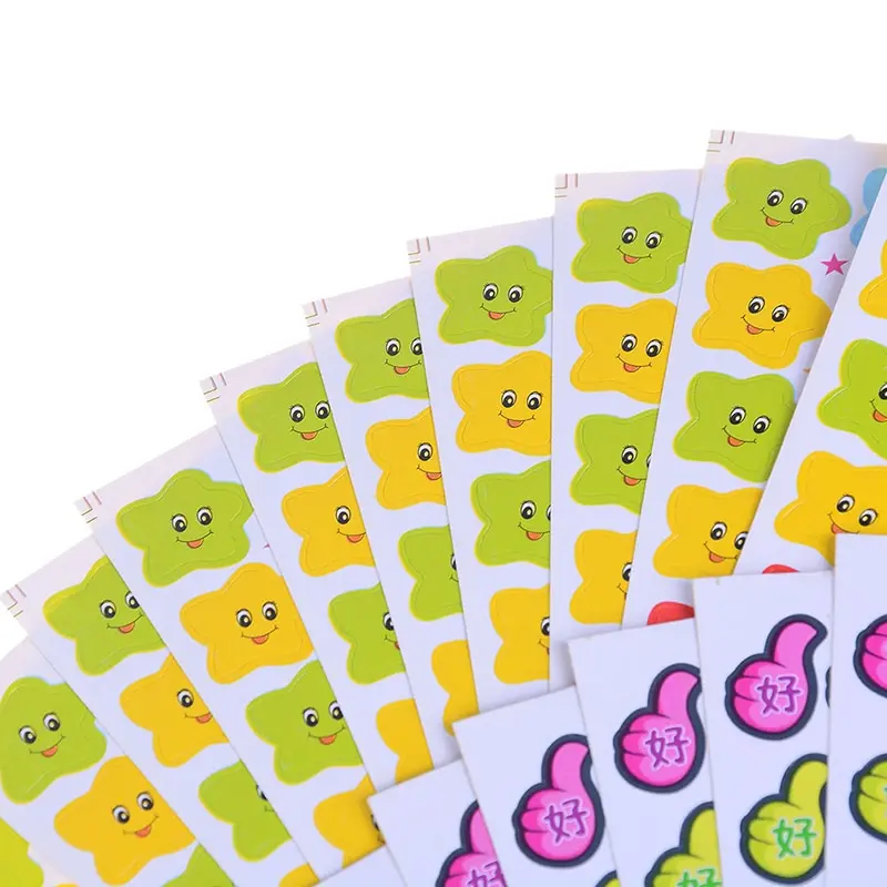 10 листов бумажных наклеек улыбка большие пальцы школы детского сада учителя награда наклейки Мини бумажные детские игрушки наклейки