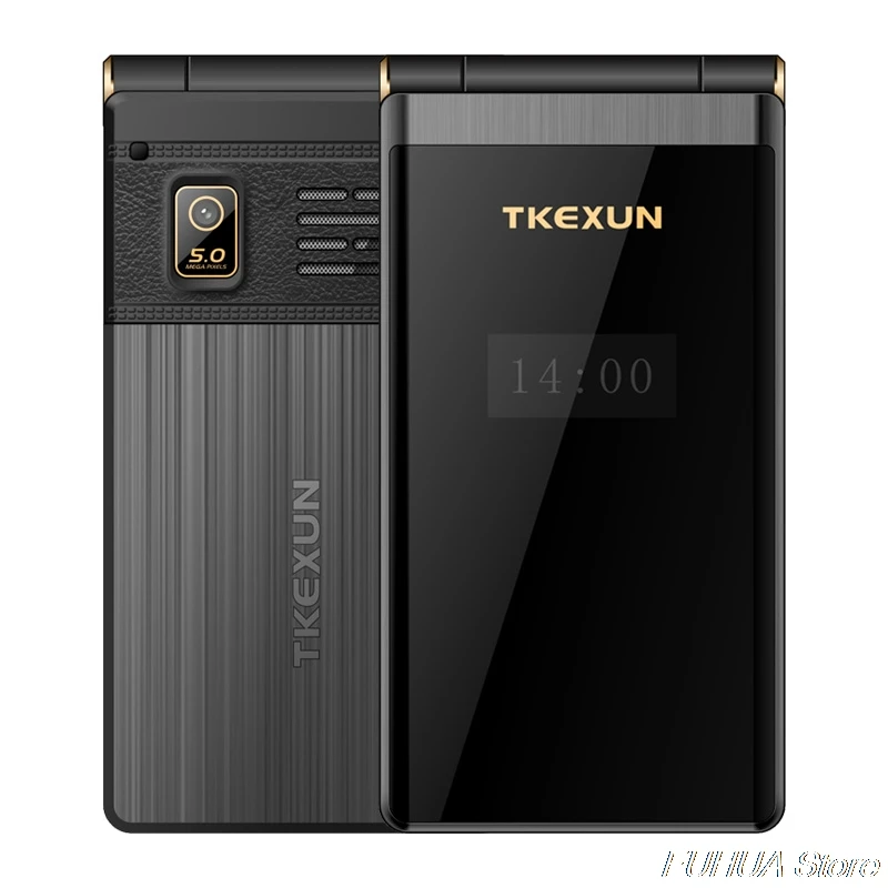 TKEXUN M2 PLUS 3 0 ''большой ключ шрифт сенсорный экран 3G WCDMA флип телефон мобильный с
