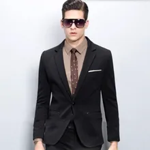 Модные Для мужчин Костюмы Прохладный Красивый жениха Костюмы Смокинги для женихов Slim Fit Нотч Две Пуговицы черный официальные костюмы(куртка+ брюки