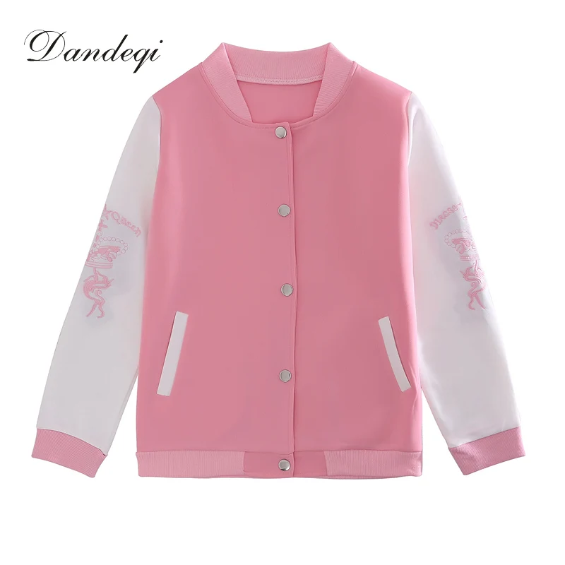 

Autumn 2017 New Punk Embroidered Bomber Jacket Baseball Uniform Female Harajuku Style Loose Jacket Plus Size Dropshipping