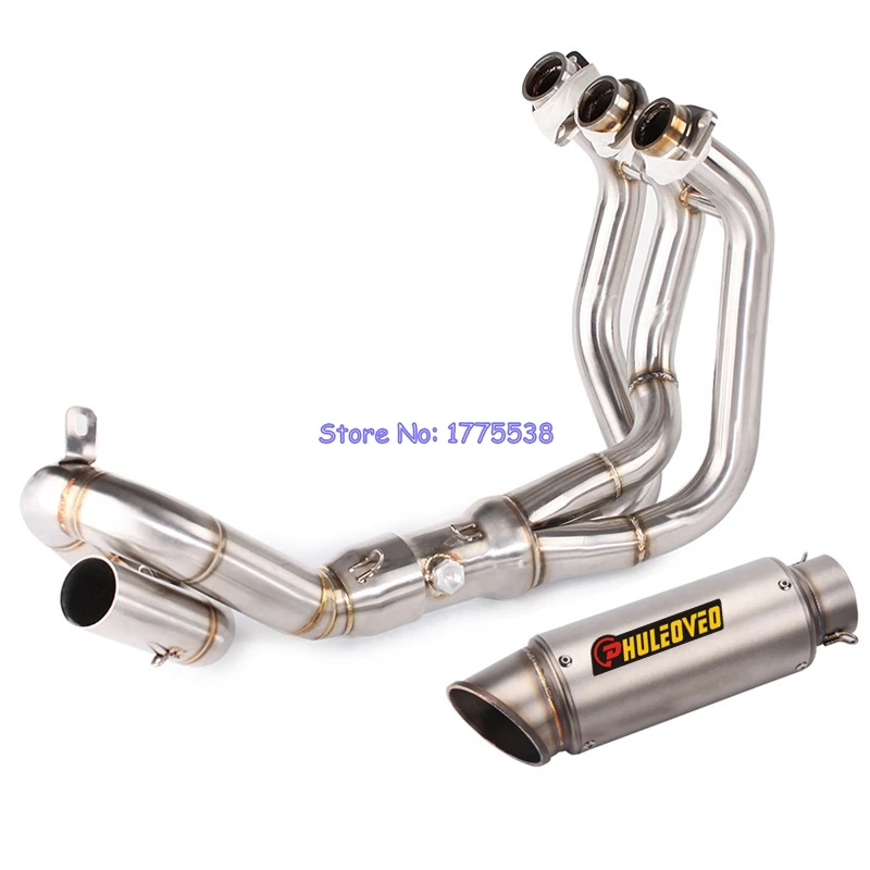 PHULEOVEO MT-09 FZ-09 2014-2017 Motorcycle Exhaust Muffler Full System Carbon Fiber Motorbike Muffler Exhaust Escape Link Pipe PHULEOVEO MT-09 FZ-09 2014-2017 Motorcycle Exhaust Muffler Full System Carbon Fiber Motorbike Muffler Exhaust Escape Link Pipe