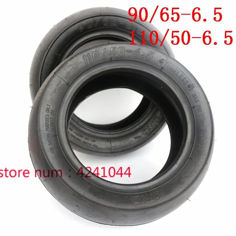 2pcs pocket bike Slick tires front 90/65 6.5& rear 110/50 6.5 Tubeless